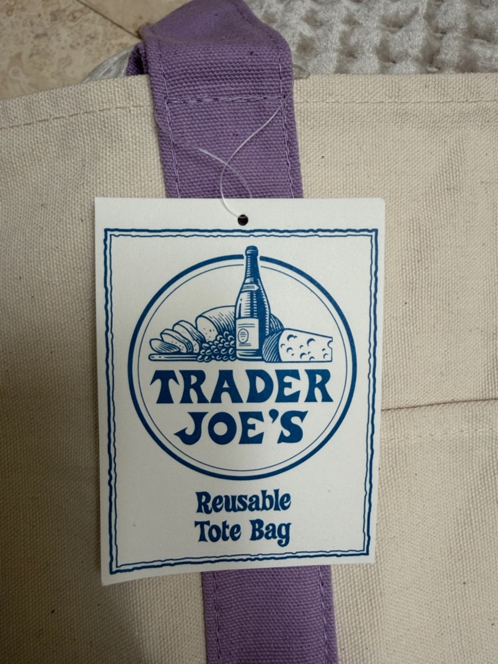 NWT Trader Joe’s Lavender Tote - Picture 7 of 7